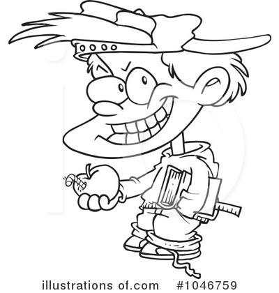 Royalty-Free (RF) School Boy Clipart Illustration by toonaday - Stock Sample #1046759
