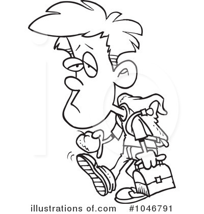 Royalty-Free (RF) School Boy Clipart Illustration by toonaday - Stock Sample #1046791
