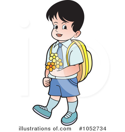 Royalty-Free (RF) School Boy Clipart Illustration by Lal Perera - Stock Sample #1052734