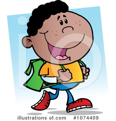 Royalty-Free (RF) School Boy Clipart Illustration by Hit Toon - Stock Sample #1074409