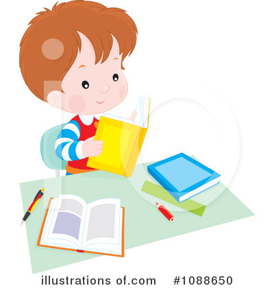 Studying Clipart #1088650 by Alex Bannykh