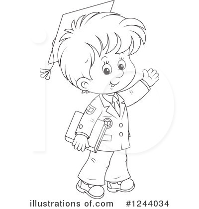 Royalty-Free (RF) School Boy Clipart Illustration by Alex Bannykh - Stock Sample #1244034