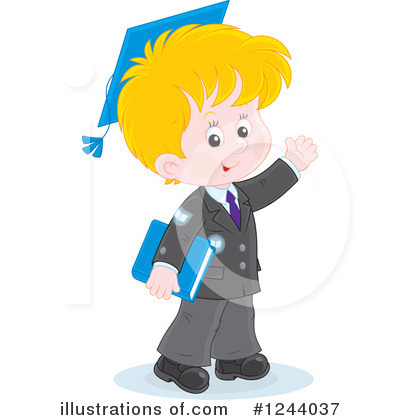 Royalty-Free (RF) School Boy Clipart Illustration by Alex Bannykh - Stock Sample #1244037
