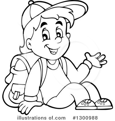 Royalty-Free (RF) School Boy Clipart Illustration by visekart - Stock Sample #1300988