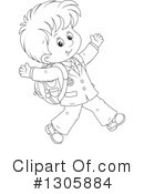 School Boy Clipart #1305884 by Alex Bannykh