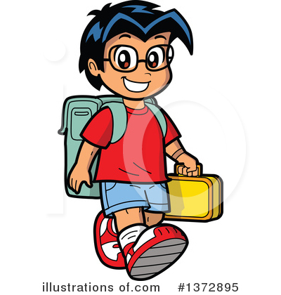 Royalty-Free (RF) School Boy Clipart Illustration by Clip Art Mascots - Stock Sample #1372895