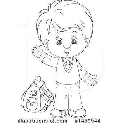 Royalty-Free (RF) School Boy Clipart Illustration by Alex Bannykh - Stock Sample #1459944