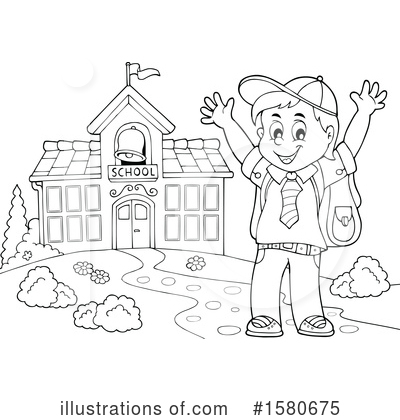 Royalty-Free (RF) School Boy Clipart Illustration by visekart - Stock Sample #1580675