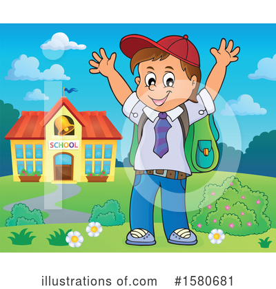 Royalty-Free (RF) School Boy Clipart Illustration by visekart - Stock Sample #1580681