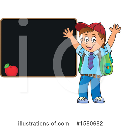 Royalty-Free (RF) School Boy Clipart Illustration by visekart - Stock Sample #1580682