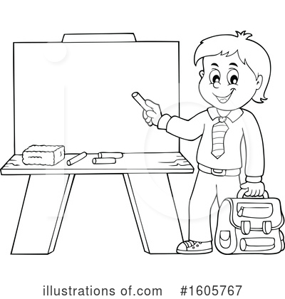 Royalty-Free (RF) School Boy Clipart Illustration by visekart - Stock Sample #1605767