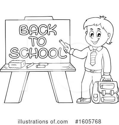 Royalty-Free (RF) School Boy Clipart Illustration by visekart - Stock Sample #1605768