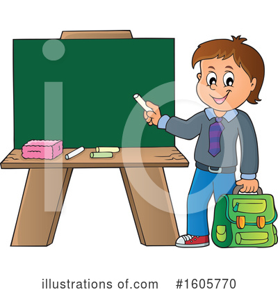 Royalty-Free (RF) School Boy Clipart Illustration by visekart - Stock Sample #1605770