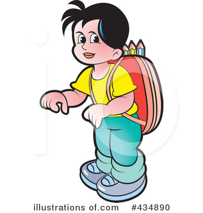 Royalty-Free (RF) School Boy Clipart Illustration by Lal Perera - Stock Sample #434890