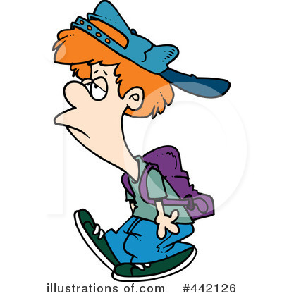 Royalty-Free (RF) School Boy Clipart Illustration by toonaday - Stock Sample #442126
