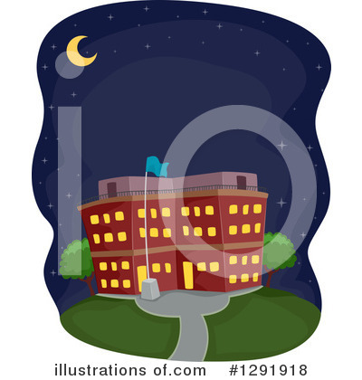 Royalty-Free (RF) School Building Clipart Illustration by BNP Design Studio - Stock Sample #1291918