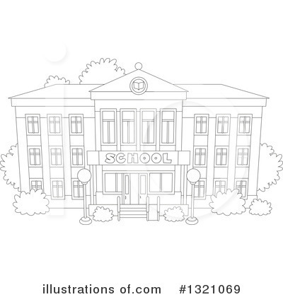 Royalty-Free (RF) School Building Clipart Illustration by Alex Bannykh - Stock Sample #1321069