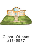 School Building Clipart #1345577 by merlinul