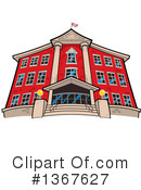 School Building Clipart #1367627 by Clip Art Mascots