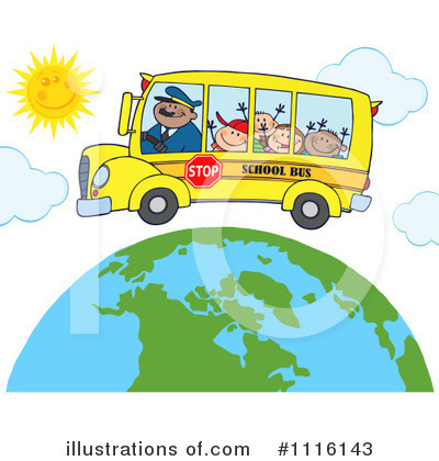 Royalty-Free (RF) School Bus Clipart Illustration by Hit Toon - Stock Sample #1116143