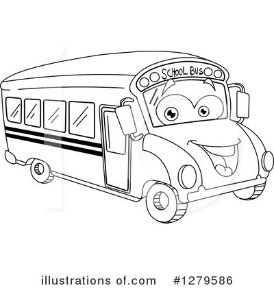 Royalty-Free (RF) School Bus Clipart Illustration by yayayoyo - Stock Sample #1279586
