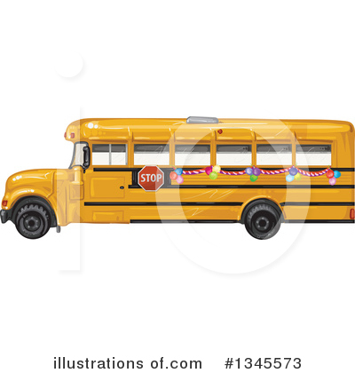 Royalty-Free (RF) School Bus Clipart Illustration by merlinul - Stock Sample #1345573