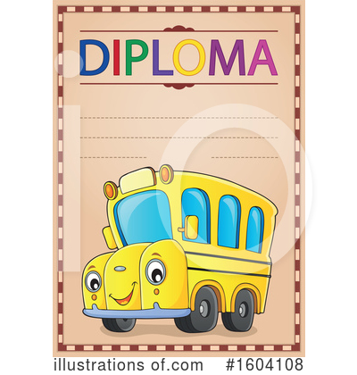 Royalty-Free (RF) School Bus Clipart Illustration by visekart - Stock Sample #1604108