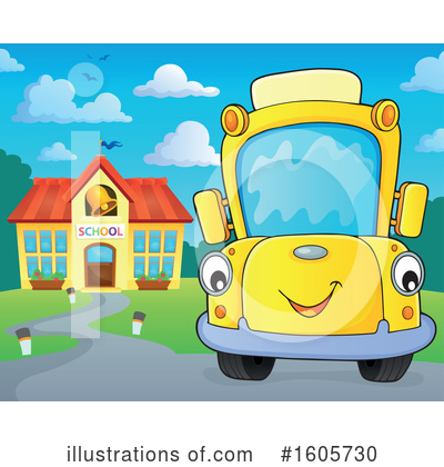 Royalty-Free (RF) School Bus Clipart Illustration by visekart - Stock Sample #1605730