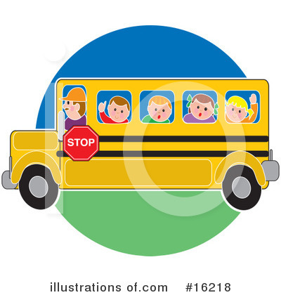 Royalty-Free (RF) School Bus Clipart Illustration by Maria Bell - Stock Sample #16218
