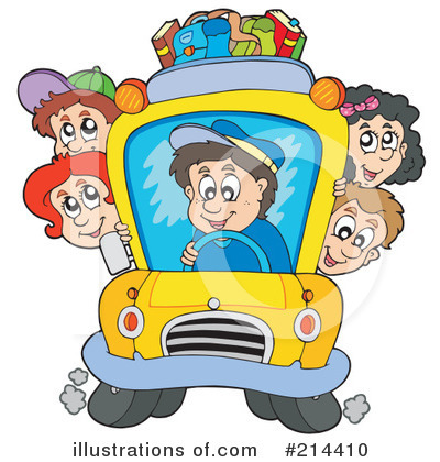 Royalty-Free (RF) School Bus Clipart Illustration by visekart - Stock Sample #214410