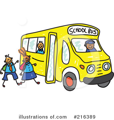 Royalty-Free (RF) School Bus Clipart Illustration by Prawny - Stock Sample #216389