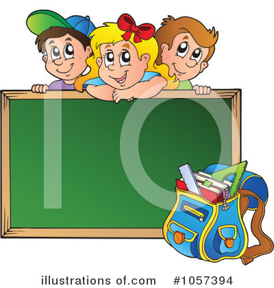 Royalty-Free (RF) School Children Clipart Illustration by visekart - Stock Sample #1057394