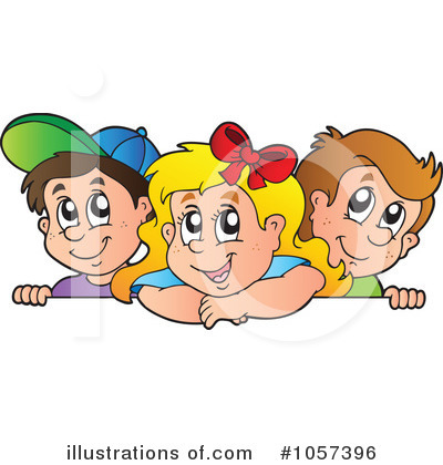 Royalty-Free (RF) School Children Clipart Illustration by visekart - Stock Sample #1057396