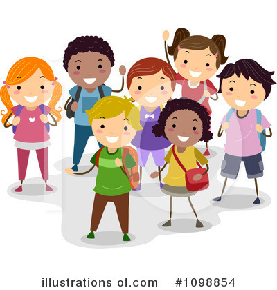 Royalty-Free (RF) School Children Clipart Illustration by BNP Design Studio - Stock Sample #1098854
