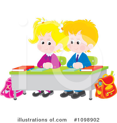 Royalty-Free (RF) School Children Clipart Illustration by Alex Bannykh - Stock Sample #1098902