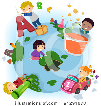 Royalty-Free (RF) School Children Clipart Illustration by BNP Design Studio - Stock Sample #1291678