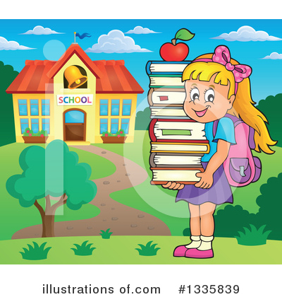Royalty-Free (RF) School Children Clipart Illustration by visekart - Stock Sample #1335839