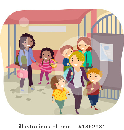 Royalty-Free (RF) School Children Clipart Illustration by BNP Design Studio - Stock Sample #1362981
