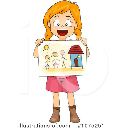 Royalty-Free (RF) School Girl Clipart Illustration by BNP Design Studio - Stock Sample #1075251