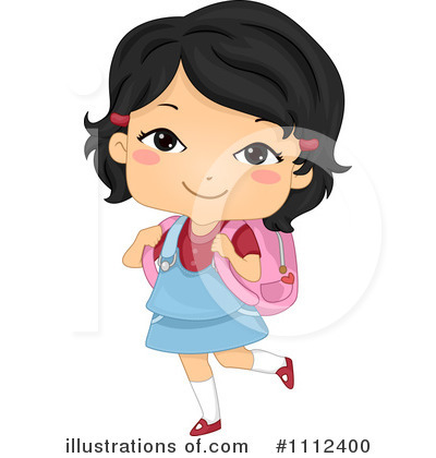 Royalty-Free (RF) School Girl Clipart Illustration by BNP Design Studio - Stock Sample #1112400