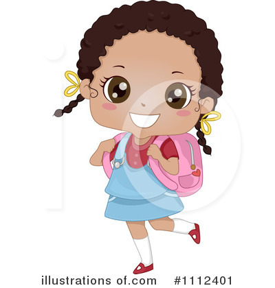 Royalty-Free (RF) School Girl Clipart Illustration by BNP Design Studio - Stock Sample #1112401