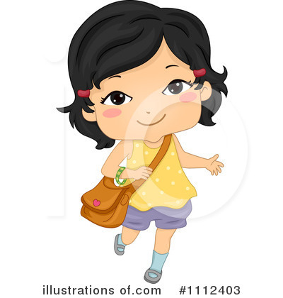 Royalty-Free (RF) School Girl Clipart Illustration by BNP Design Studio - Stock Sample #1112403