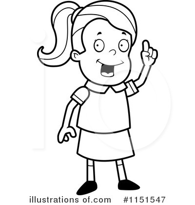 Royalty-Free (RF) School Girl Clipart Illustration by Cory Thoman - Stock Sample #1151547