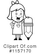 School Girl Clipart #1157170 by Cory Thoman