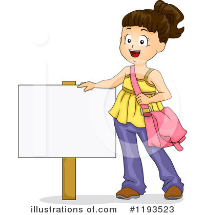 Royalty-Free (RF) School Girl Clipart Illustration by BNP Design Studio - Stock Sample #1193523