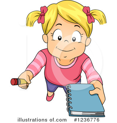 Royalty-Free (RF) School Girl Clipart Illustration by BNP Design Studio - Stock Sample #1236776