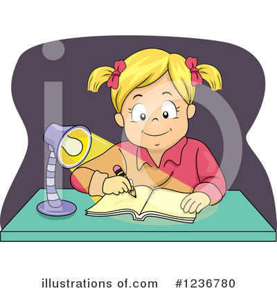 Royalty-Free (RF) School Girl Clipart Illustration by BNP Design Studio - Stock Sample #1236780