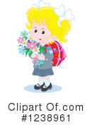 School Girl Clipart #1238961 by Alex Bannykh