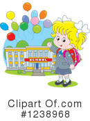 School Girl Clipart #1238968 by Alex Bannykh