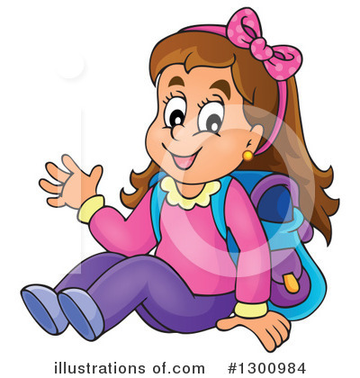 School Girl Clipart #1300984 by visekart